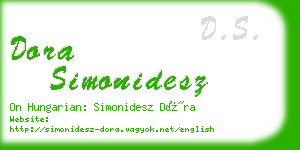 dora simonidesz business card